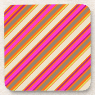 Posavasos Colores de fondo DIY de PixDezines Malibu Stripes