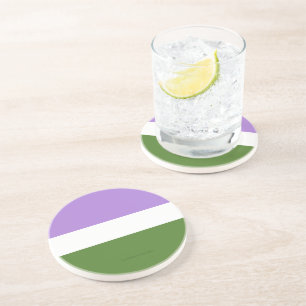 Posavasos Colores de la bandera del orgullo genderqueer de S