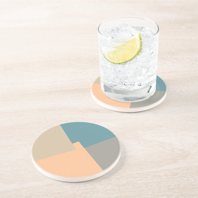 Posavasos Colores Geométricos Modernos Retro (Lado)