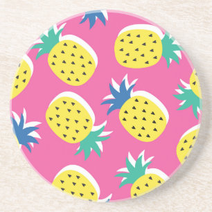 Posavasos Colores Locos De Piña: Pop-Art Infantil.