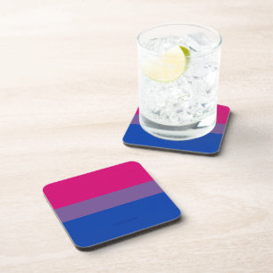 Posavasos Colores magenta de la bandera del orgullo bisexual