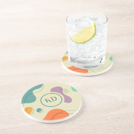 Posavasos Colores pasteles formas abstractas fondo moderno