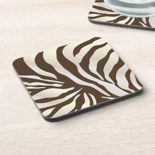 Posavasos Colores PixDezines Brown Zebra estampada/DIY