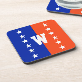 Posavasos Colores universitarios Royal Blue & Naranja