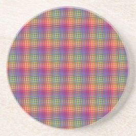 Posavasos Colorful Checker Abstract Pattern