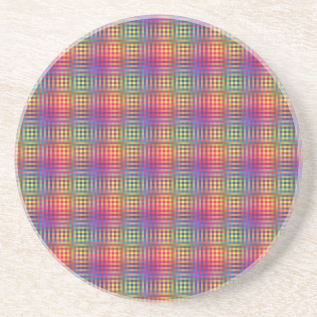 Posavasos Colorful Checker Abstract Pattern (Frente)