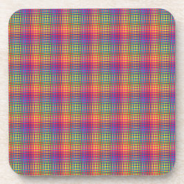 Posavasos Colorful Checker Abstract Pattern