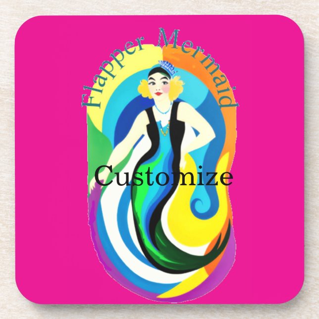 Posavasos Colorful Flapper Mermaid Thunder_Cove (Frente)