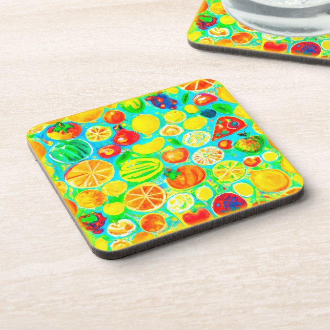 Posavasos Colorful Fruit Pattern. Buy Now  (Lado Izquierdo)