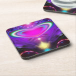 Posavasos Colorful Heart Design Plastic Cork Coasters<br><div class="desc">This is called Enlightened Heart. 
Always follow your heart... </div>