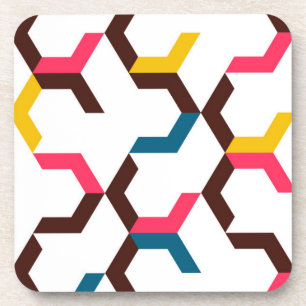 Posavasos Colorful, modern, cool trendy chevron arrow shapes