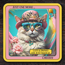 Posavasos Colorida Funny Magia Cat Coaster