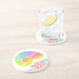 Posavasos Colorida montaña arenisca de Nautilus