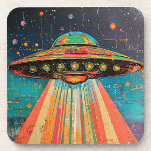Posavasos Colorida nave espacial OVNI