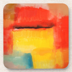 Posavasos Colorida obra de arte abstracta Minimalista
