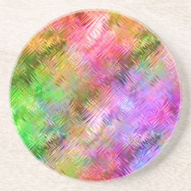 Posavasos Colorida textura de vidrio opal (Frente)