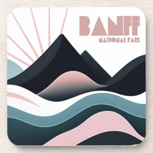 Posavasos Coloridas colinas del Parque Nacional Banff