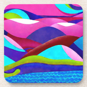 Posavasos Coloridas colinas oceánicas