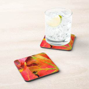 Posavasos Coloridas hojas de otoño cerradas