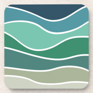 Posavasos Coloridas olas oceánicas