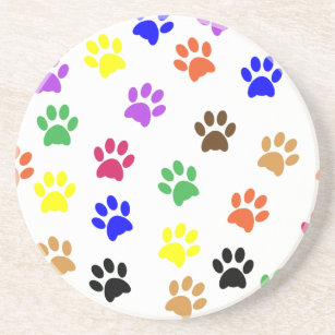 Posavasos Coloridas pinturas de garras de perro imprimen esc