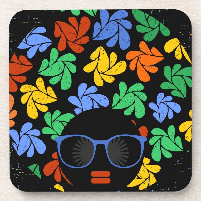 Posavasos Colorido afro amor (Frente)