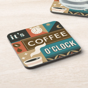 Posavasos Colorido juego de montaña de Coffee Quotes