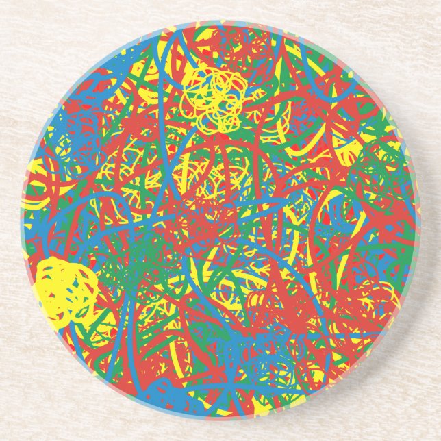 Posavasos Colorido lío caliente estallido multicolor arco ir (Frente)