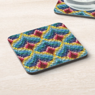 Posavasos Colorido patrón de Moda Bargello Embroidery Boho