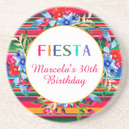 Posavasos Colorido Serape Mexicano Cumpleaños Fiesta