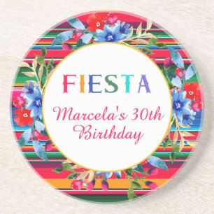 Posavasos Colorido Serape Mexicano Cumpleaños Fiesta
