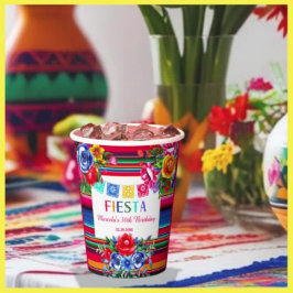 Posavasos Colorido Serape Mexicano Cumpleaños Fiesta