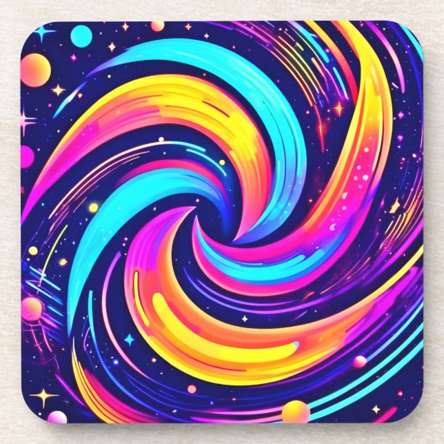 Posavasos Colorido Swirl Cosmic (Frente)