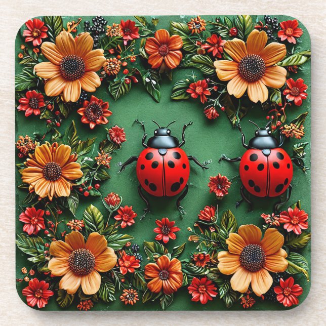 Posavasos Coloridos ladybugs (Frente)
