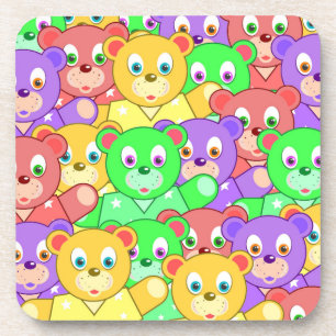 POSAVASOS COLORIDOS OSOS TEDIDOS