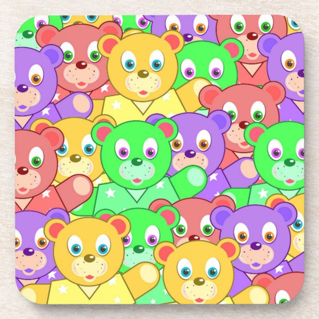 POSAVASOS COLORIDOS OSOS TEDIDOS (Frente)