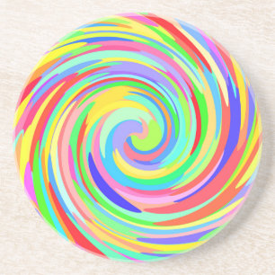 Posavasos coloridos puntos Swirl Coaster
