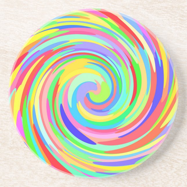 Posavasos coloridos puntos Swirl Coaster (Frente)
