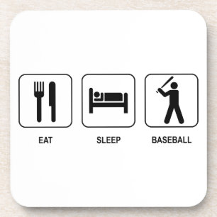 Posavasos Coma el práctico de costa del corcho del béisbol