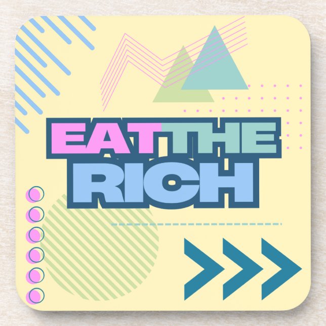 Posavasos Coma los ricos castillos de los años 90 (Frente)