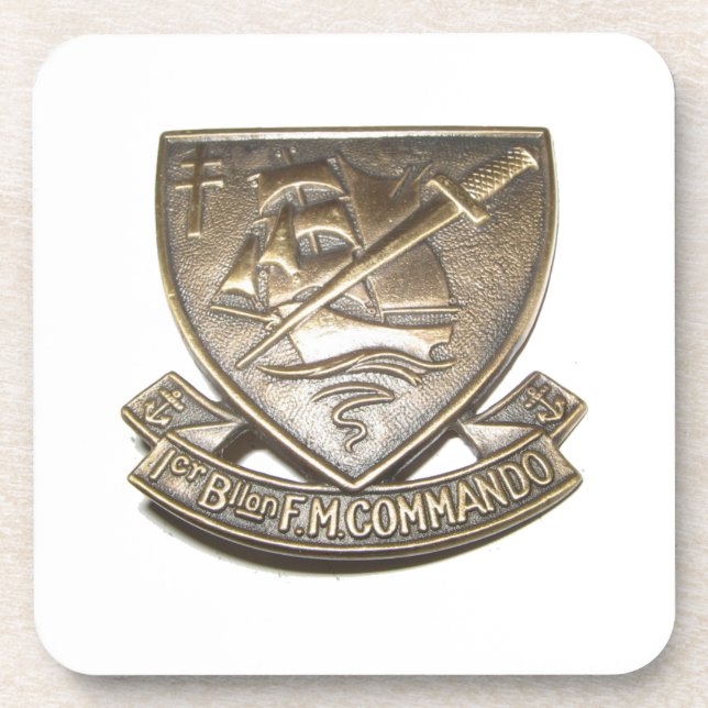 Posavasos Comando Kieffer - Insigne 1er BFMC (Frente)