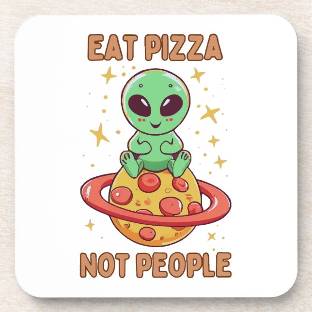 Posavasos Come pizza no personas (Frente)