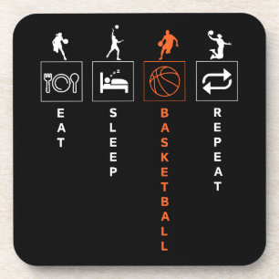 Posavasos Comer Dormir Baloncesto Repetir