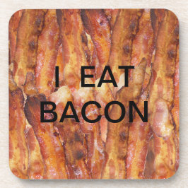 Posavasos Comí Bacon Text con fondo