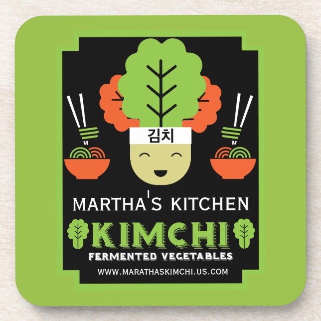 Posavasos Comida hecha en casa de cocina Kimchi (Frente)