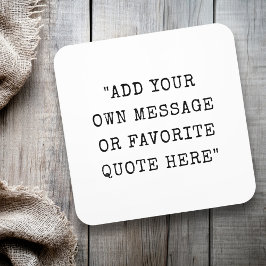 Posavasos comillas de tipo de letra de máquina de escribir v