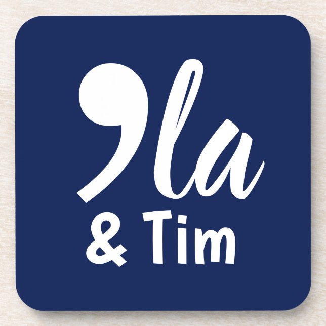 Posavasos Comma Kamala y Tim 2024 (Frente)