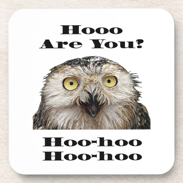 Posavasos ¿Cómo Estás? Owl ¿Quién Eres? (Frente)