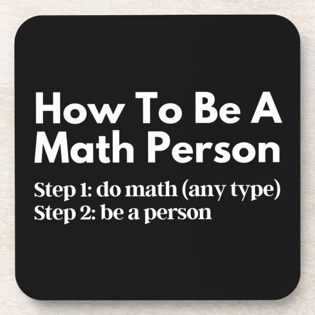 Posavasos Cómo ser una persona matemática (Frente)
