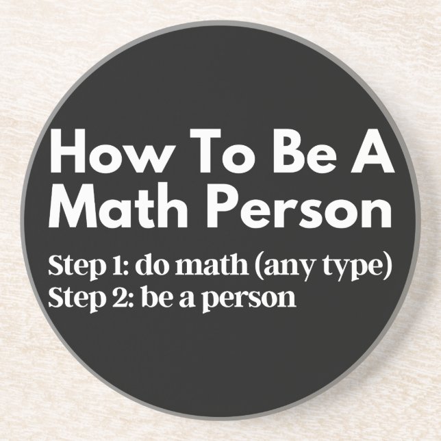 Posavasos Cómo ser una persona matemática (Frente)